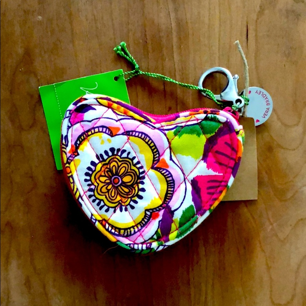 Vera Bradley sweetheart coin purse- clementine